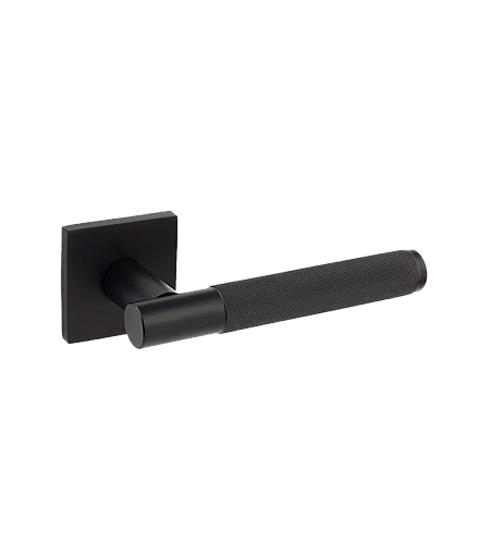 Ручки стандарт Ручка дверная Code Deco на квадратном основании H-30148-A-BLM 